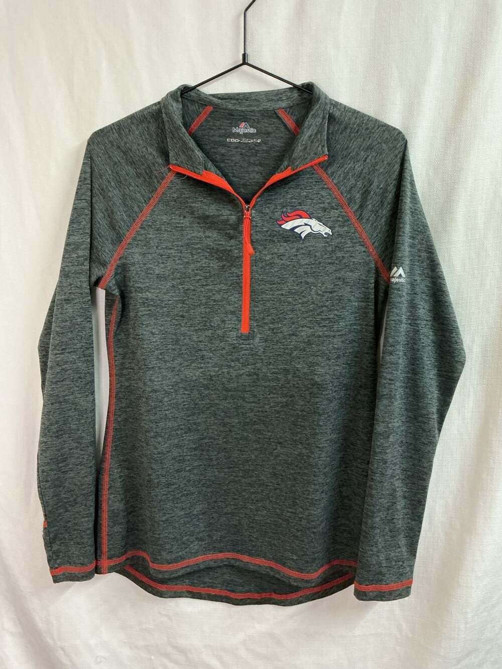 Majestic Denver Broncos Cool Base 1/4 Zip Performance Pullover